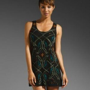 Nanette Lepore Sleeveless Beaded Shift Dress Size 0